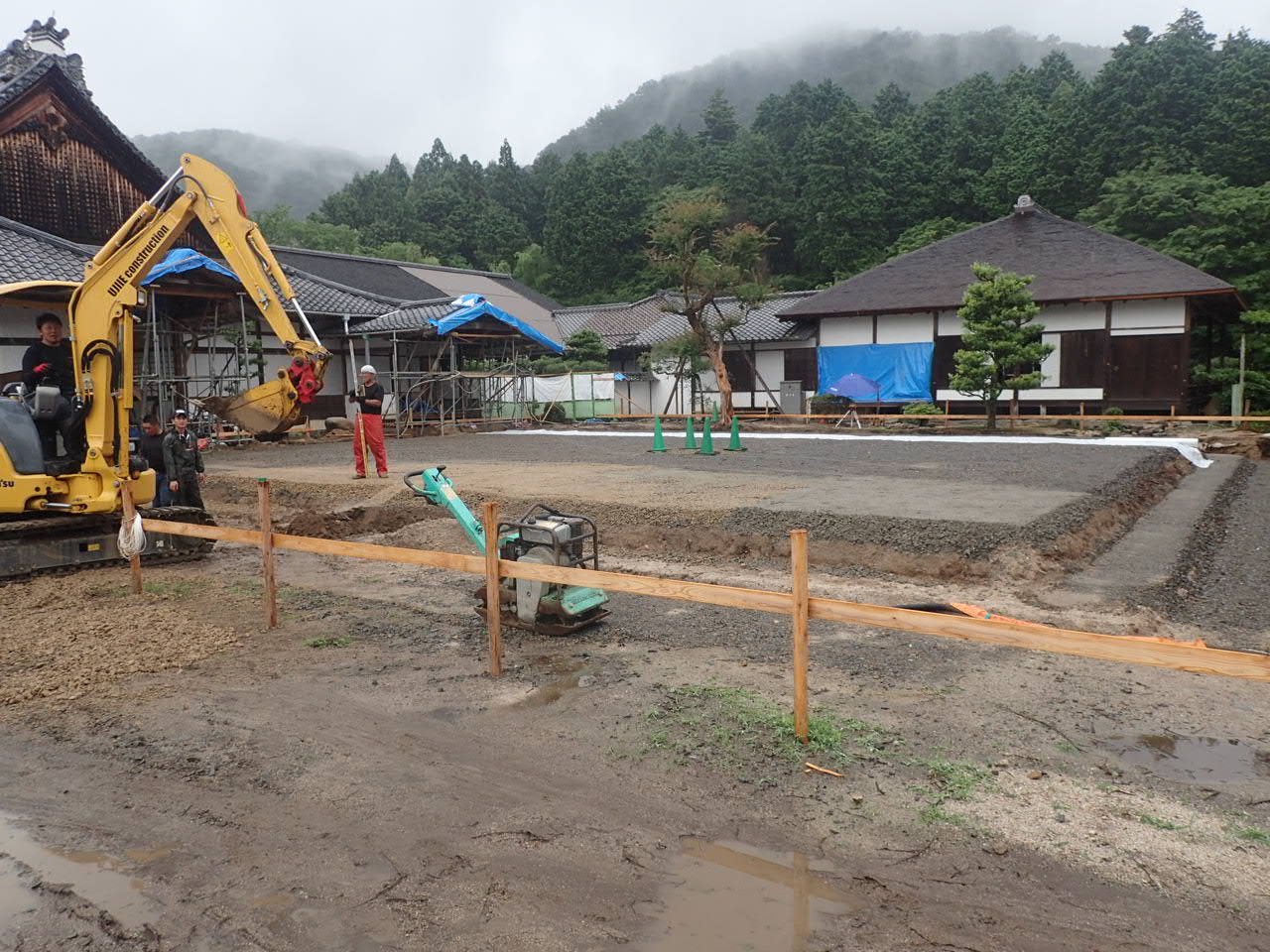 宸殿復興再建工事　基礎工事　①